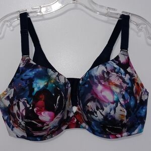 TORRID CURVE WATER COLOR UNDERWIRE PADDED BRA BACK CLOSURE 42DDD